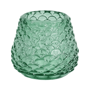 Naja glas fyrfadsstage grøn 7 cm