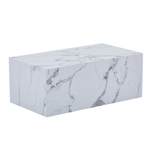 Maxine sofabord hvid marmor look 90x50 cm