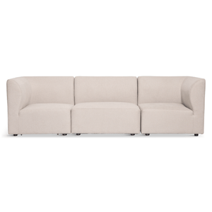 Emilia modulsofa i beige med 3 moduler L: 243 x D: 79 cm x H: 72 cm