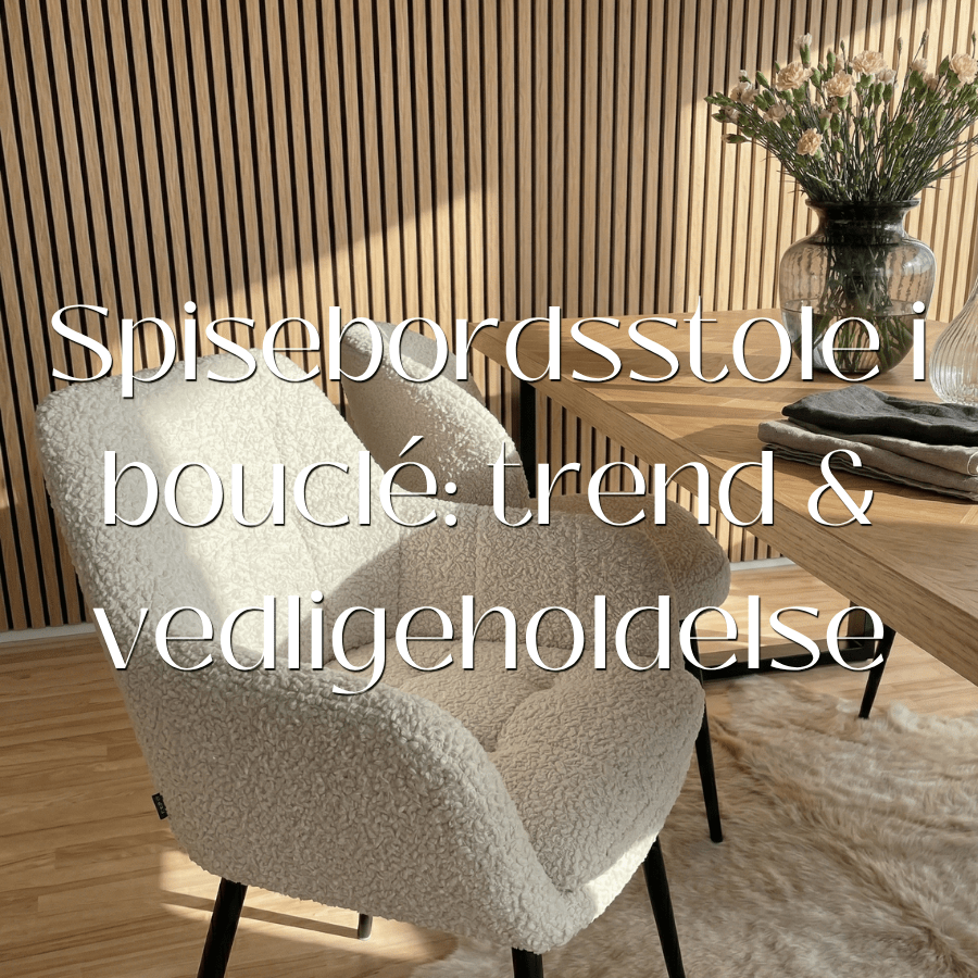 Spisebordsstole i bouclé: en trendy og komfortabel opgradering