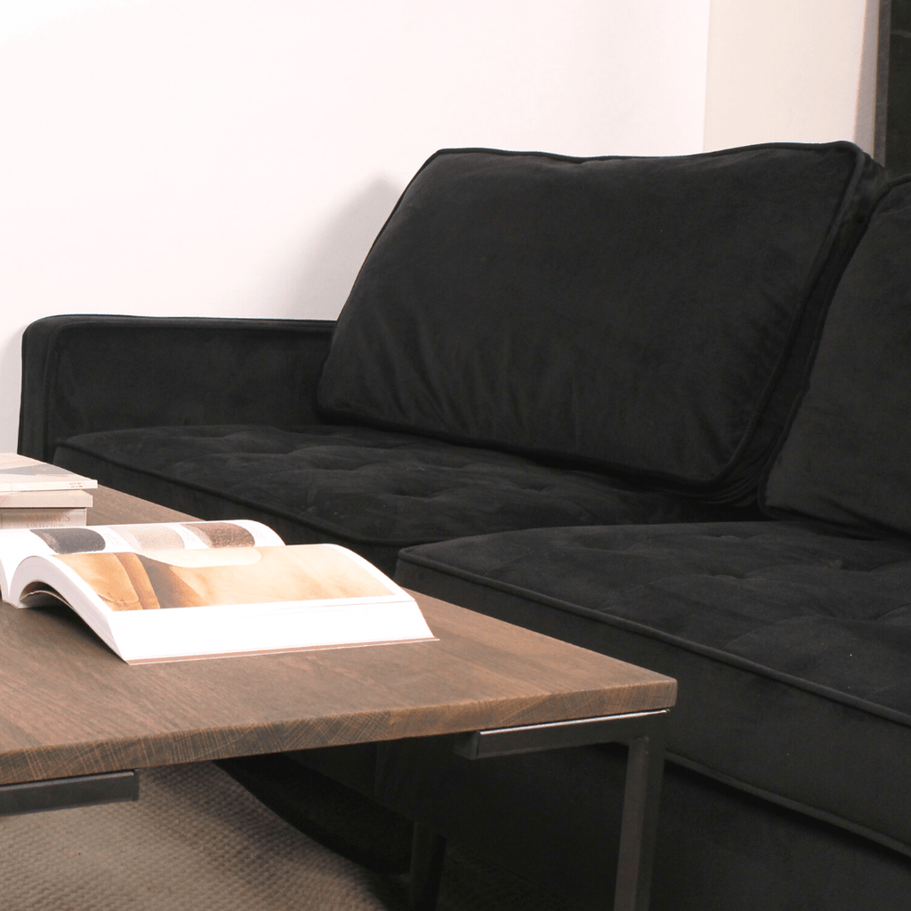 Velour sofa