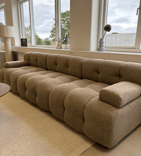 Lilie - modulsofa i sand med 3 moduler - L: 285 x D: 95 x H: 64 cm