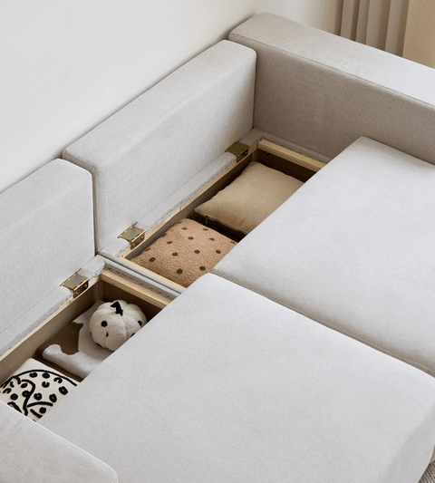 Noelle sovesofa i beige tekstil