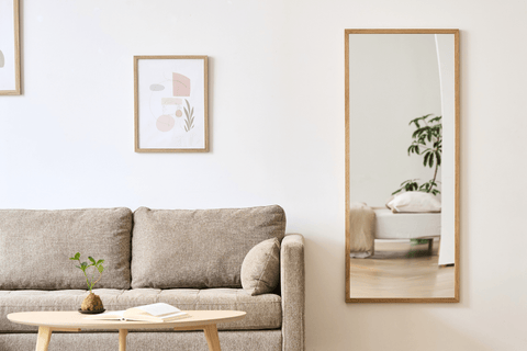 Elvira spejl 120x50 cm med træramme i eg