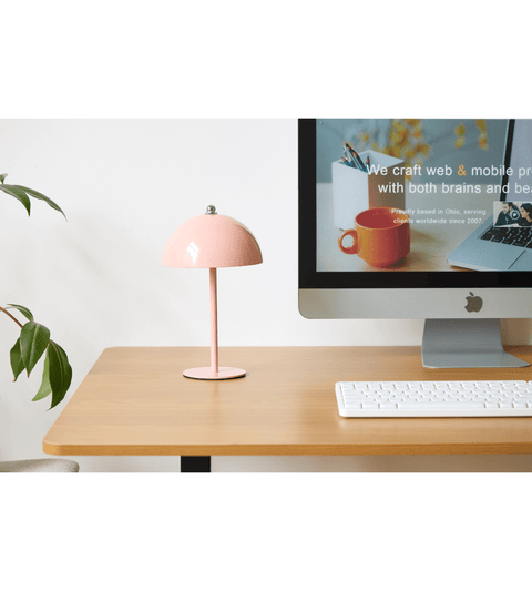 Bloom bordlampe Lyserød