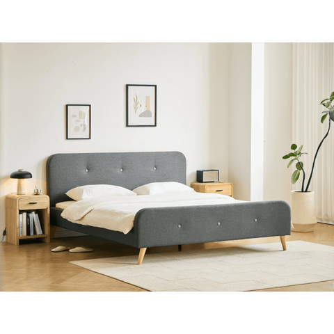 Christian sengeramme i grå 180x200 cm ekskl. sengelameller og madrasser
