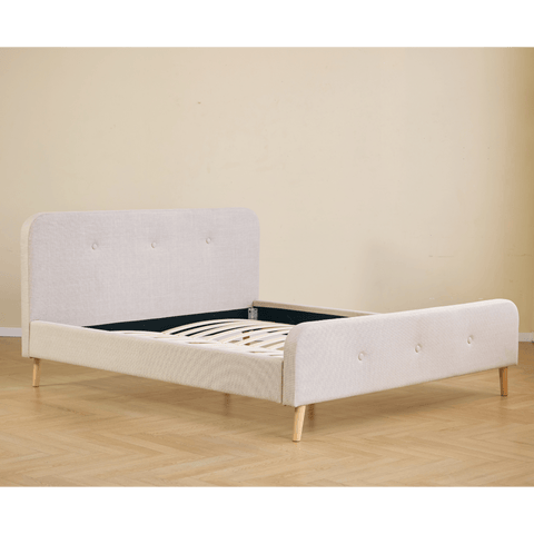 Christian sengeramme i beige 180x200 cm ekskl. sengelameller og madrasser