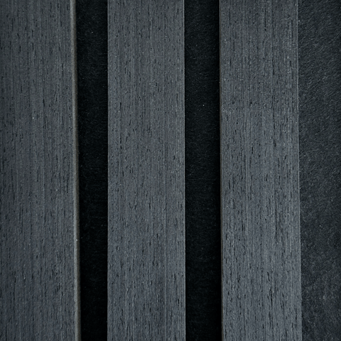 Premium akustikpanel prøve i sort egefiner 150 x 120 mm