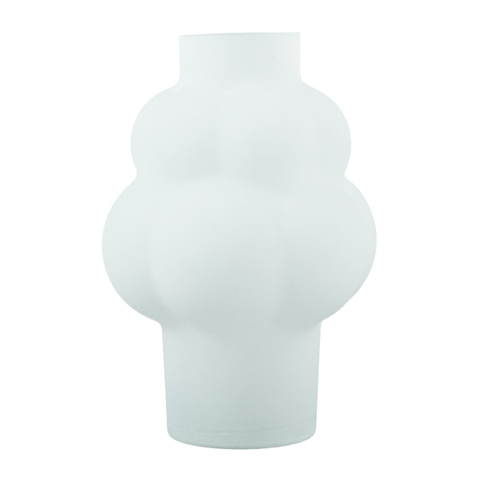 Foxy glas vase hvid 21 cm