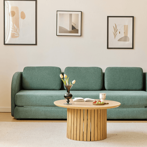 Katarina foldbar sovesofa grøn L: 217 x D: 77/145 x H: 75 cm