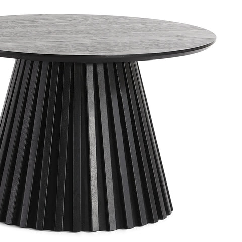 Lewis lamel sofabord sort Ø70 cm
