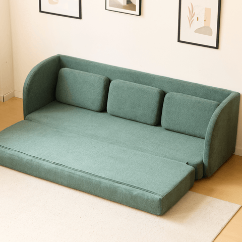 Katarina foldbar sovesofa grøn L: 217 x D: 77/145 x H: 75 cm