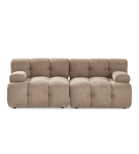 Lilie - modulsofa i sand med 2 moduler - L: 190 x D: 95 x H: 64 cm