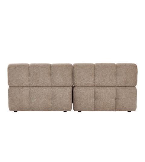 Lilie - modulsofa i sand med 2 moduler - L: 190 x D: 95 x H: 64 cm