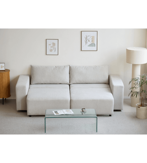 Noelle sovesofa i beige tekstil