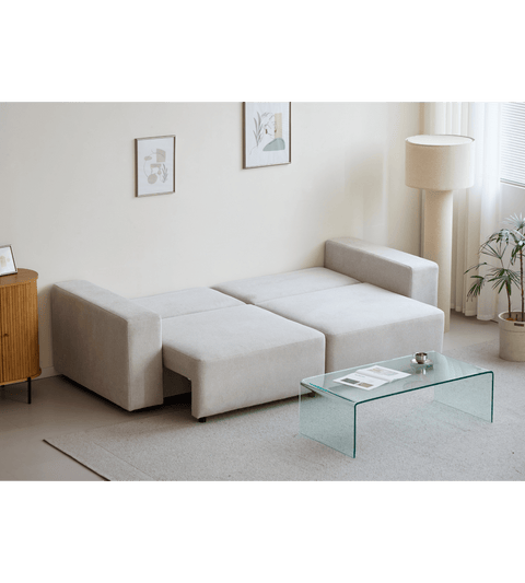 Noelle sovesofa i beige tekstil
