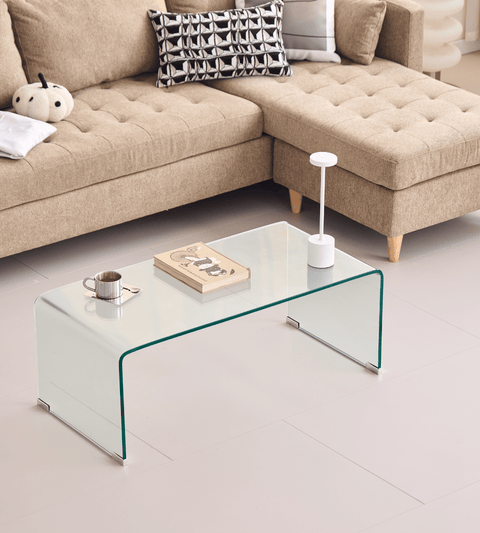 Nicole glas sofabord 95x45x35 cm