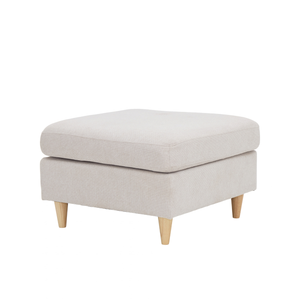 Hildur - puf i beige L: 66 x B: 66 x H: 43 cm