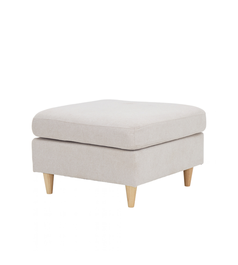 Hildur - puf i beige L: 66 x B: 66 x H: 43 cm