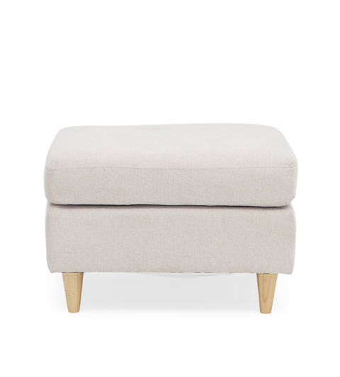 Hildur - puf i beige L: 66 x B: 66 x H: 43 cm