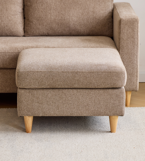 Hildur - puf i sand L: 66 x B: 66 x H: 43 cm