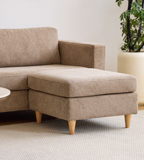 Hildur - puf i sand L: 66 x B: 66 x H: 43 cm
