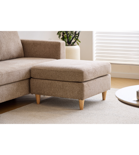 Hildur - puf i sand L: 66 x B: 66 x H: 43 cm