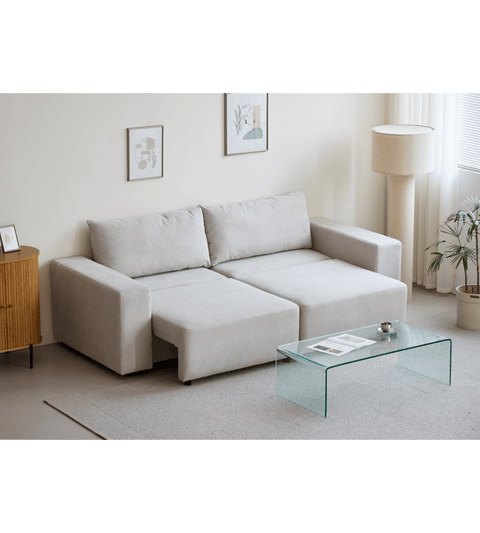 Noelle sovesofa i beige tekstil