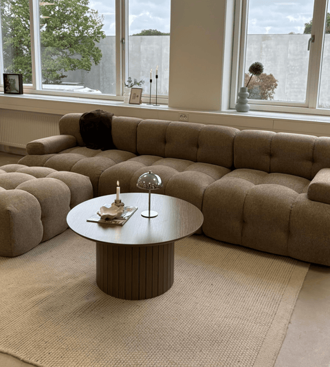 Lilie højre modul i sand - L: 95 x D: 95 x H: 64 cm