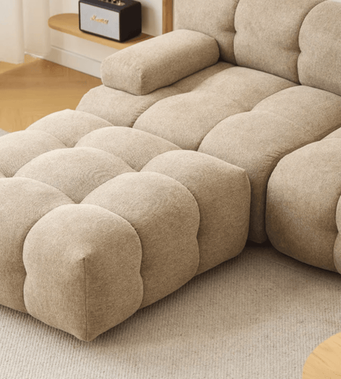 Lilie puf i sand - L: 95 x D: 95 x H: 44 cm