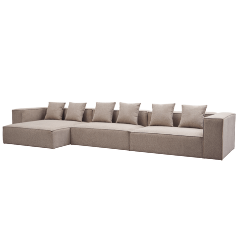 Hailey - Venstrevendt chaiselong modulsofa i sand med 3 moduler L: 415 X D: 148 X H: 65 cm