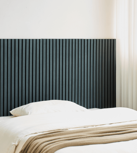 Premium fleksibel akustikpanel i sort egetræsfiner 1200x520x18 mm