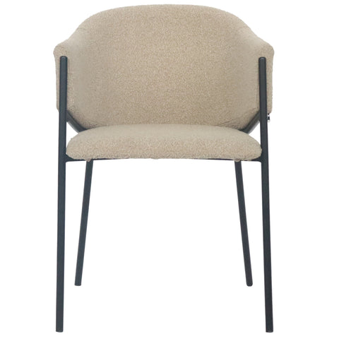 Carolina spisebordsstol i beige boucle. Brudt emballage (OU12188)