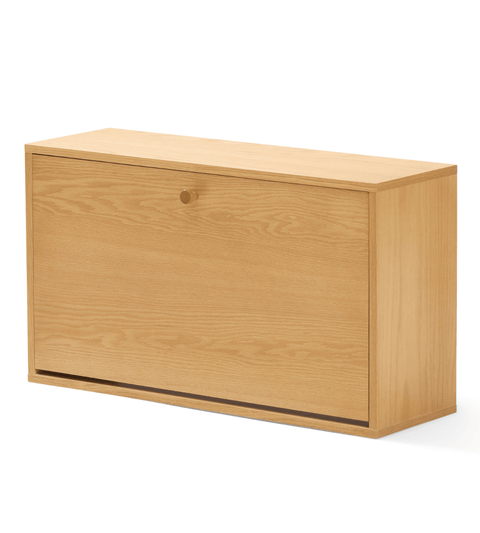 Berto - væghængt skoskab i eg 76x24x43 cm