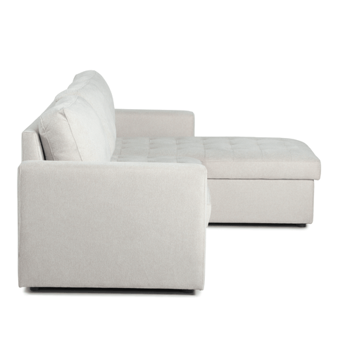 Sinus beige sovesofa med vendbar chaiselong og opbevaring