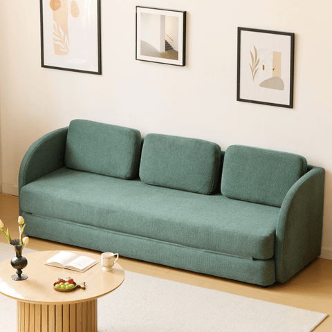 Katarina foldbar sovesofa grøn L: 217 x D: 77/145 x H: 75 cm