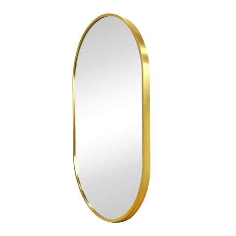 Sofie Ovalt Spejl Med Messing/Guld Ramme 50 x 80 cm