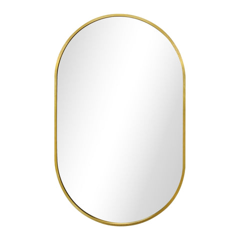 Sofie Ovalt Spejl Med Messing/Guld Ramme 50 x 80 cm