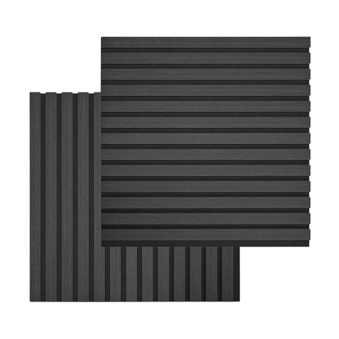 Premium akustikpanel i sort egetræsfiner 520x520x18 mm