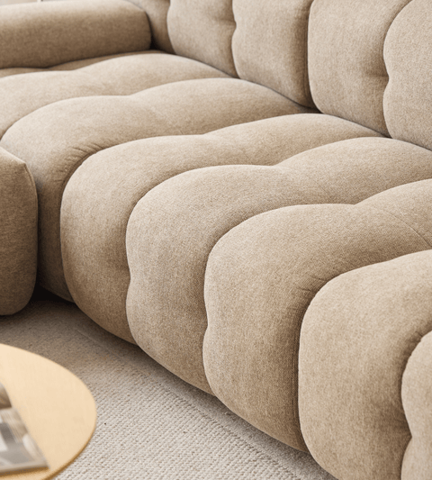 Lilie - modulsofa i sand med 2 moduler - L: 190 x D: 95 x H: 64 cm