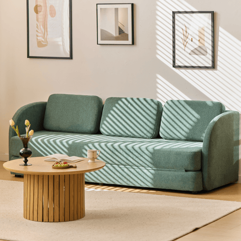 Katarina foldbar sovesofa grøn L: 217 x D: 77/145 x H: 75 cm