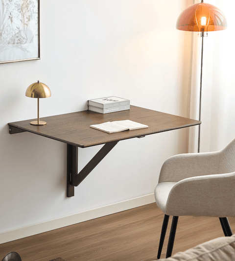 Tiago væghængt klapbord i røget eg 100x70 cm