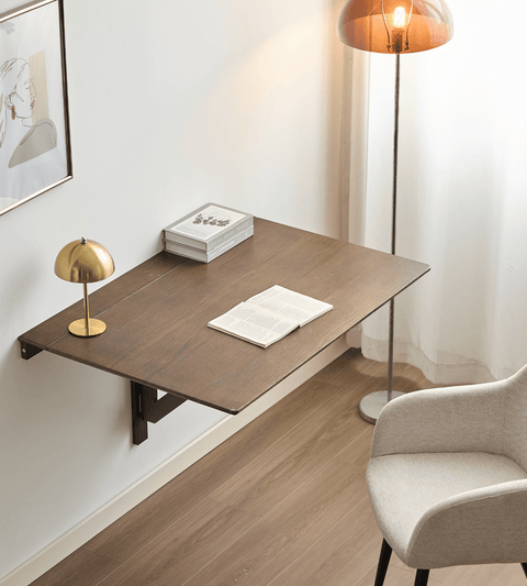 Tiago væghængt klapbord i røget eg 100x70 cm