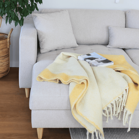 Brandy - Højrevendt og venstrevendt vendbar chaiselong sofa beige - L: 290  x D: 96 x H: 80 cm