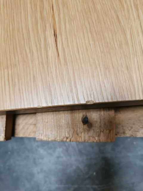 Susan plankebord - 200x95 cm - naturligt olieret eg med krydsben (Forberedt til tillægsplader).  (OUB12263) - se produktbeskrivelse