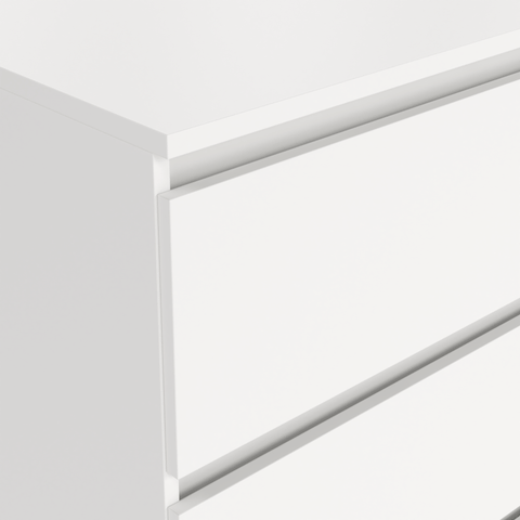 Maise kommode H:70 x B:138 x B:41 cm med 6 skuffer i hvid