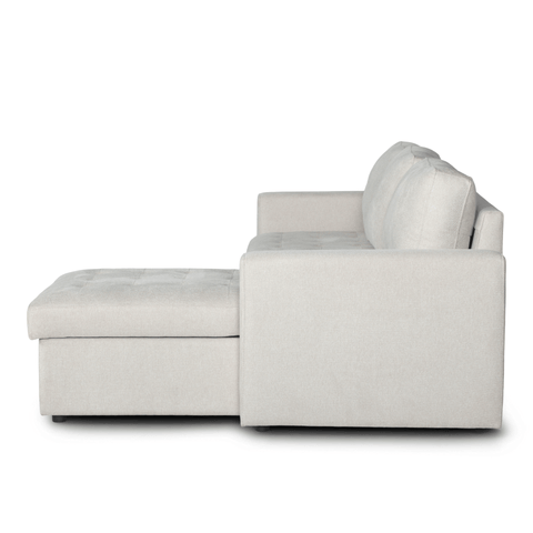 Sinus beige sovesofa med vendbar chaiselong og opbevaring
