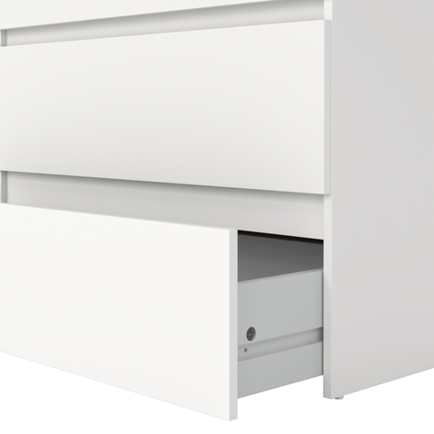 Maise kommode H:70 x B:138 x B:41 cm med 6 skuffer i hvid