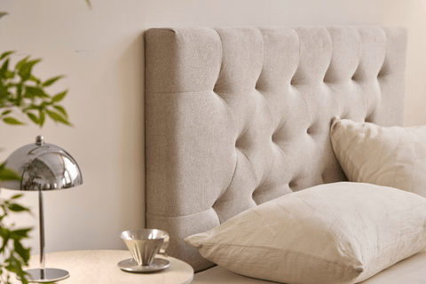 Nia sengegavl 140x63 cm i beige tekstil