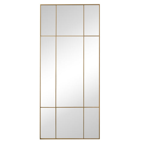 New Yorker spejl med guld/messing farvet ramme 180 x 80 cm